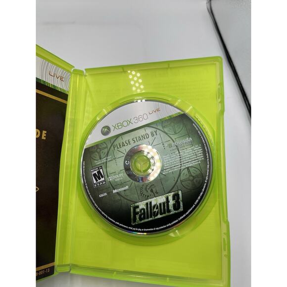 Fallout 3 (Microsoft Xbox 360, 2008) CIB Complete W/ Manual Tested Working - Picture 7 of 8